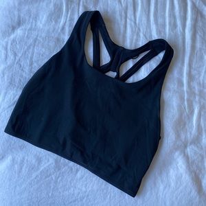 Lululemon Black Built in Bra Crop Top / size 8 / like new, worn once